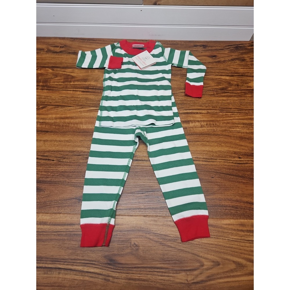 New Hannah Andersson Christmas Striped Pajama 2 Piece 18-24 Month 80cm NWT